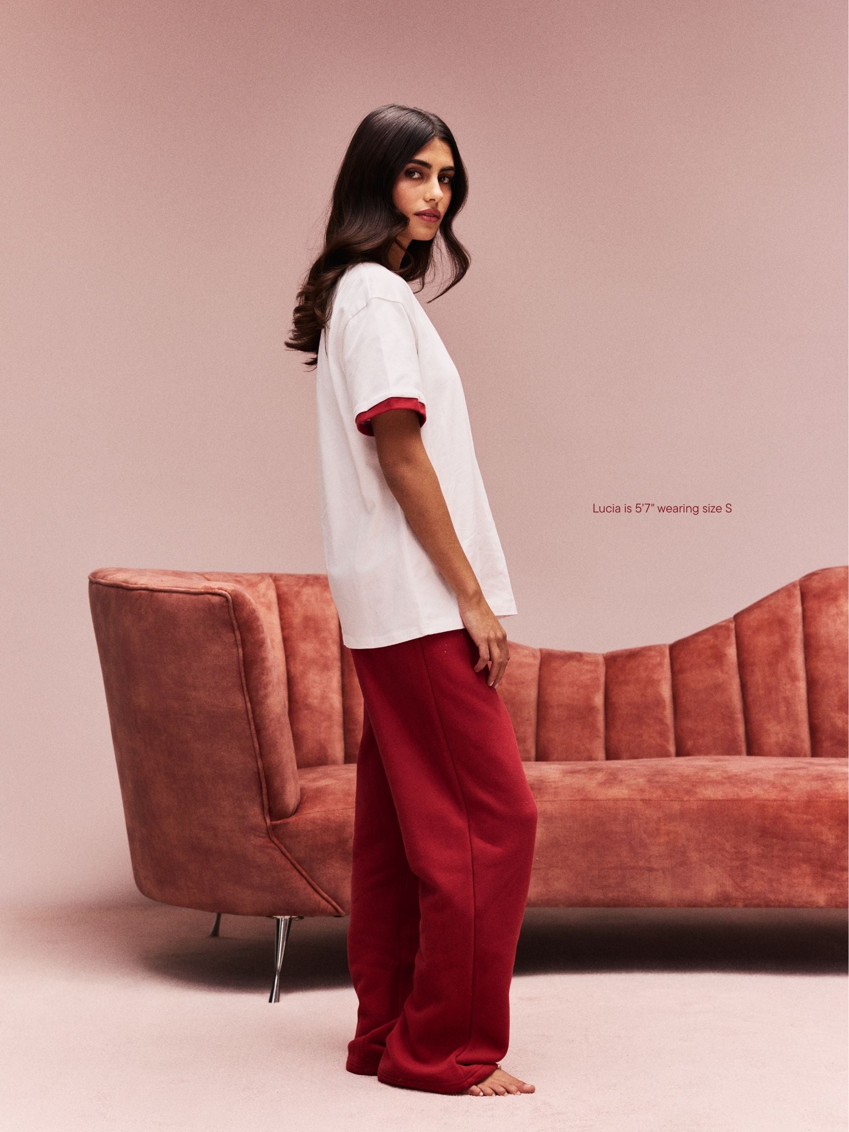 Boxer Sweatpants - Crimson