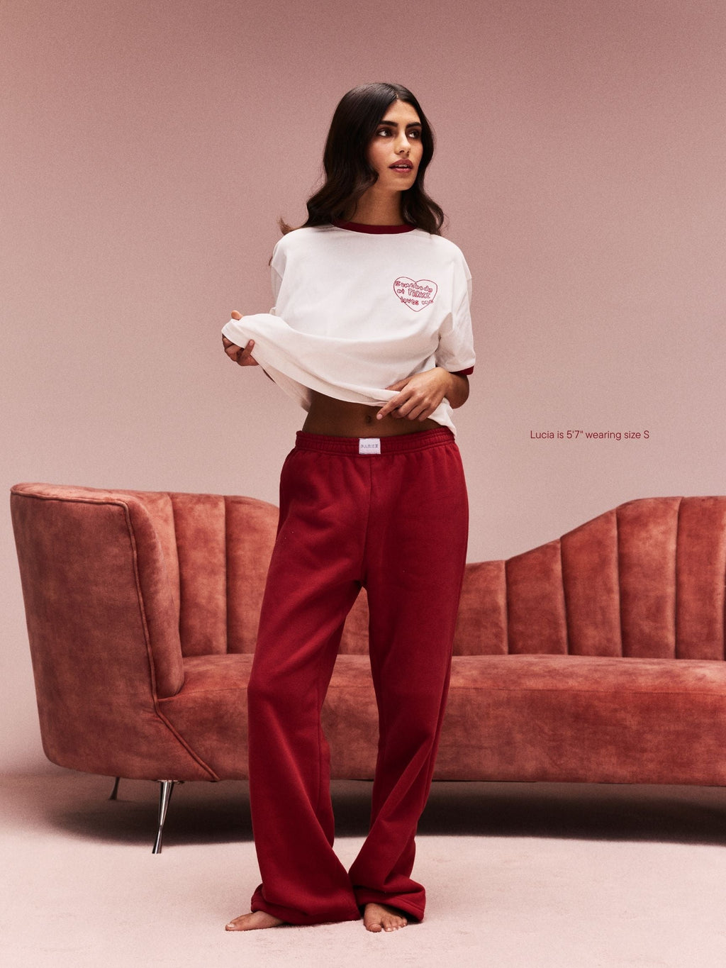 Boxer Sweatpants - Crimson