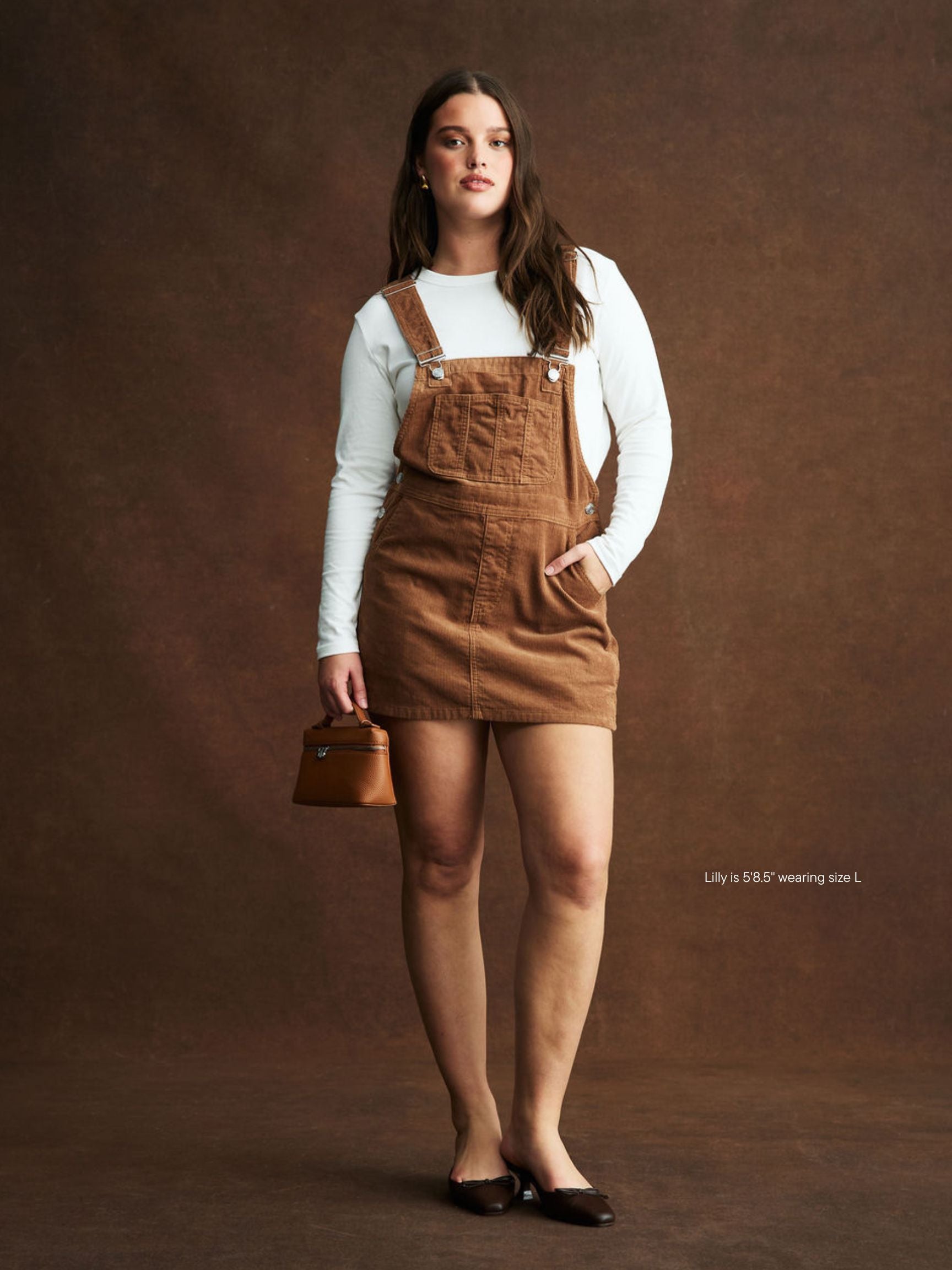 Corduroy Overall Mini Dress