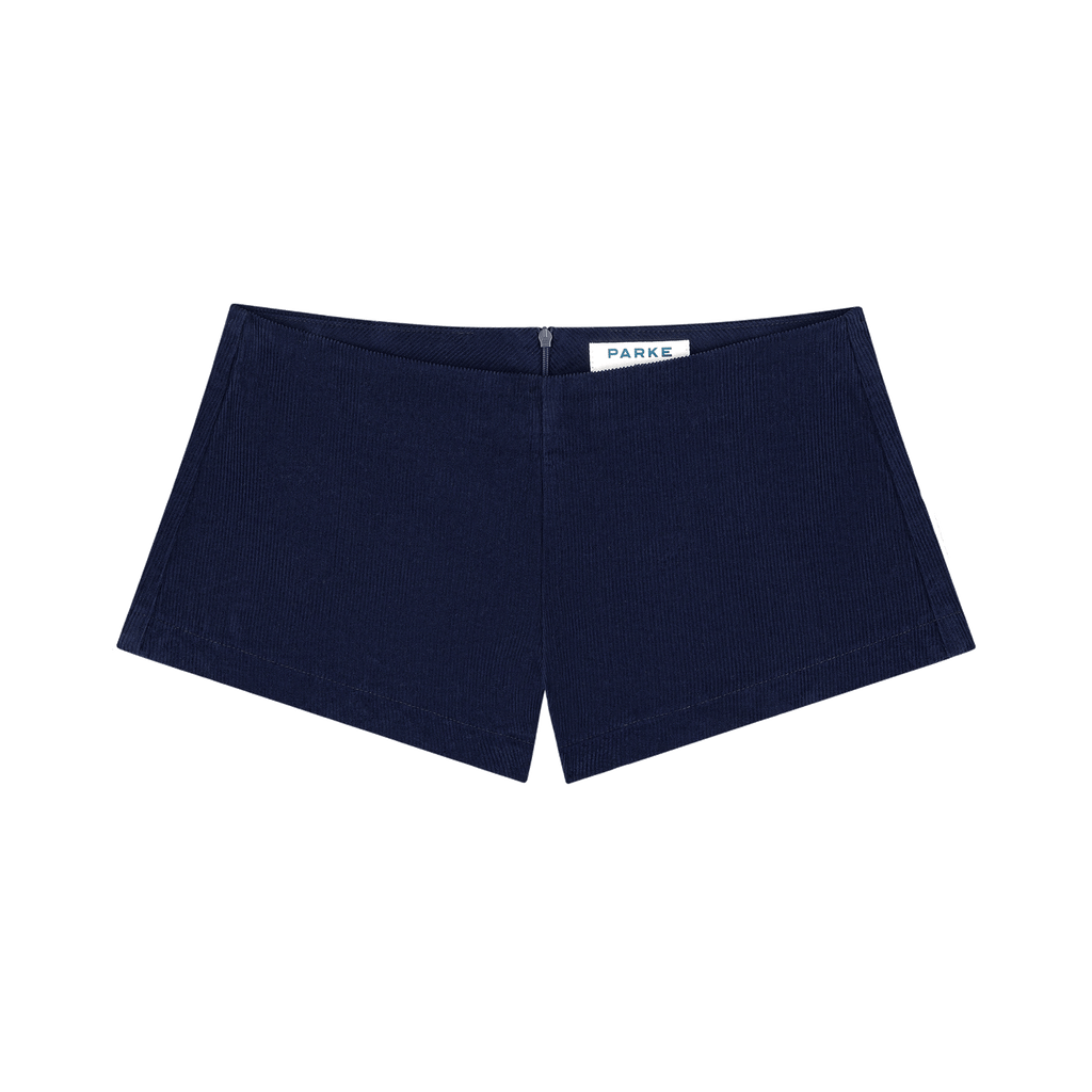 Corduroy Mini Shorts -navy corduroy