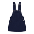 Corduroy Overall Mini Dress -navy corduroy 