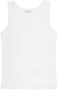 white classic tank flat lay - white