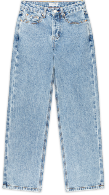 classic straight jean flat lay -vintage wash