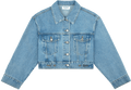 adjustable denim jacket -vintage wash