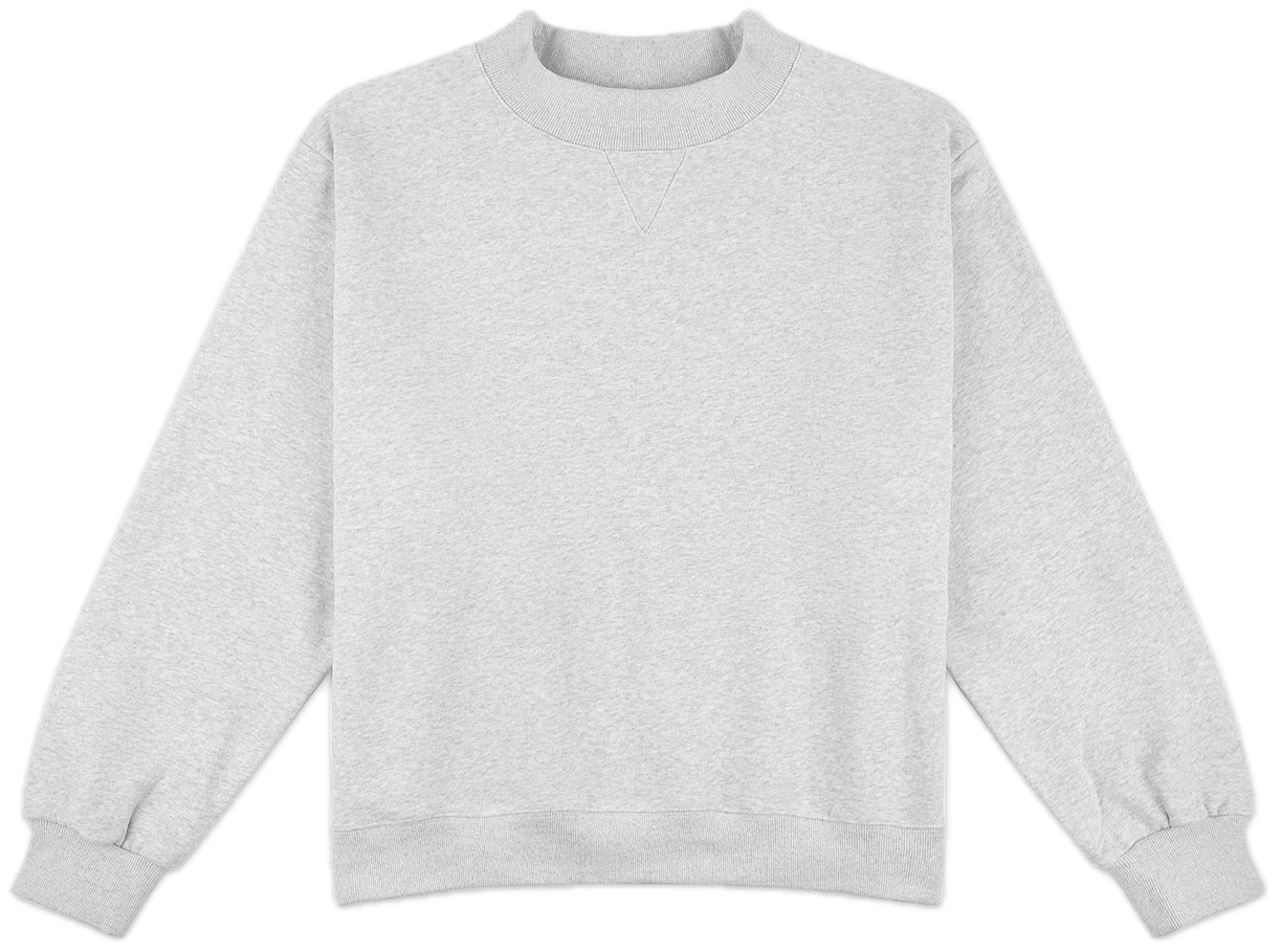 classic grey classic mockneck flat lay -classic grey