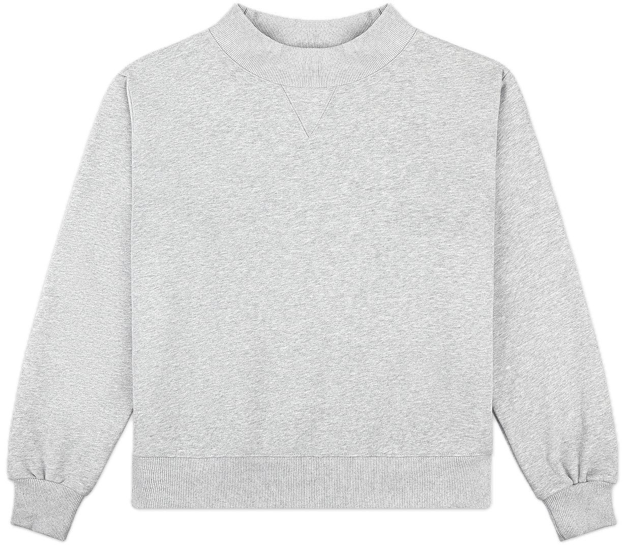 charcoal classic mockneck flat lay - charcoal