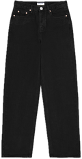 black classic straight jean flat lay -black