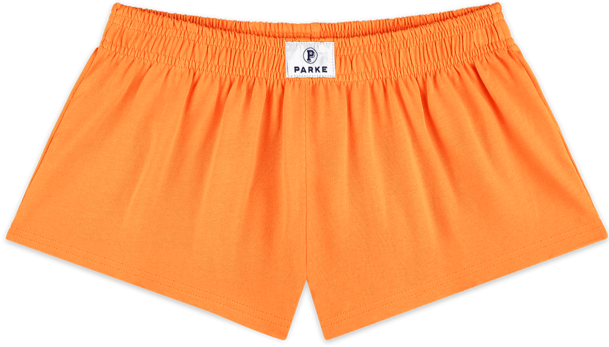 cotton boxer short flat lay -creamsicle
