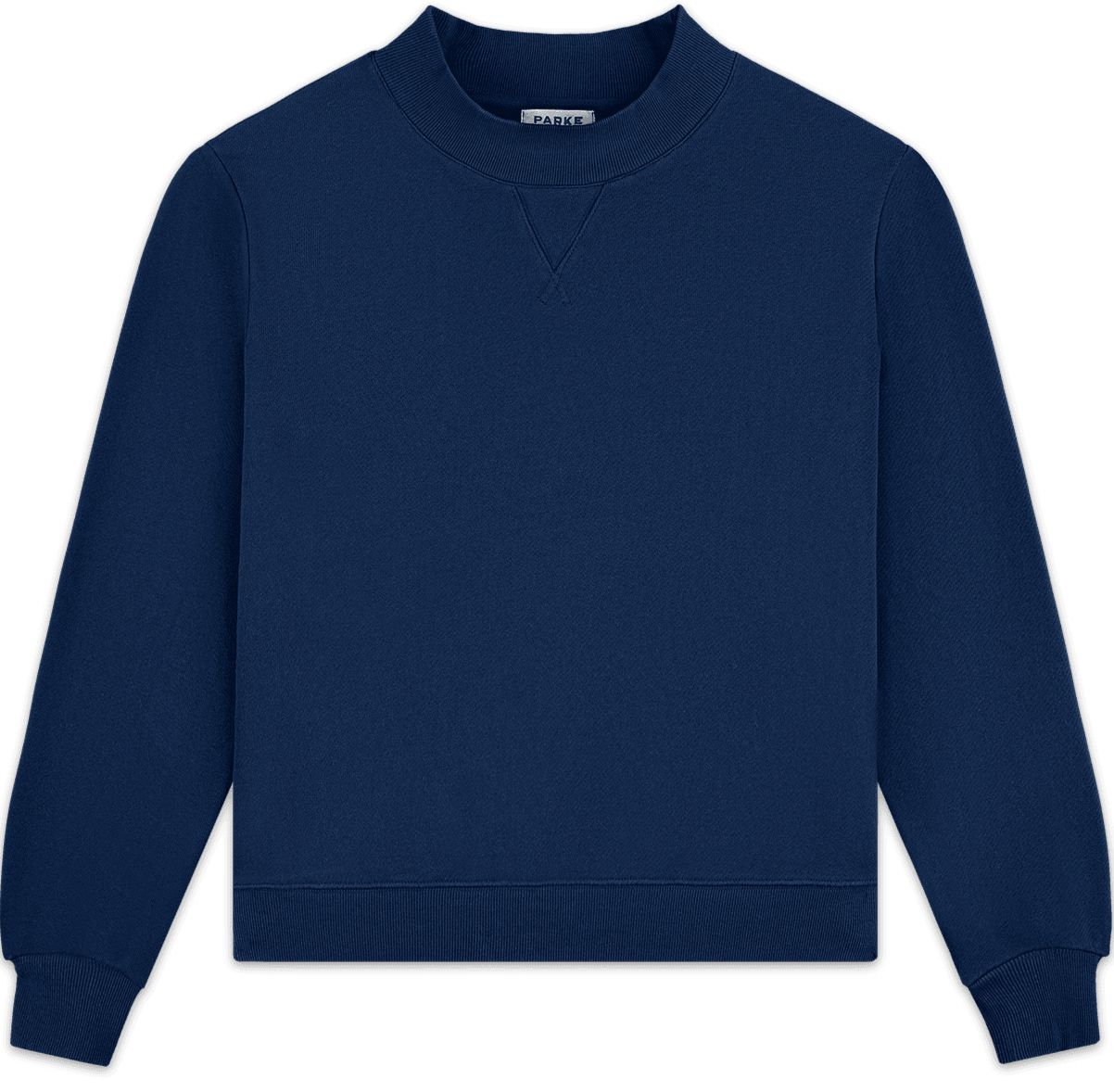 heritage classic mockneck flat lay -denim