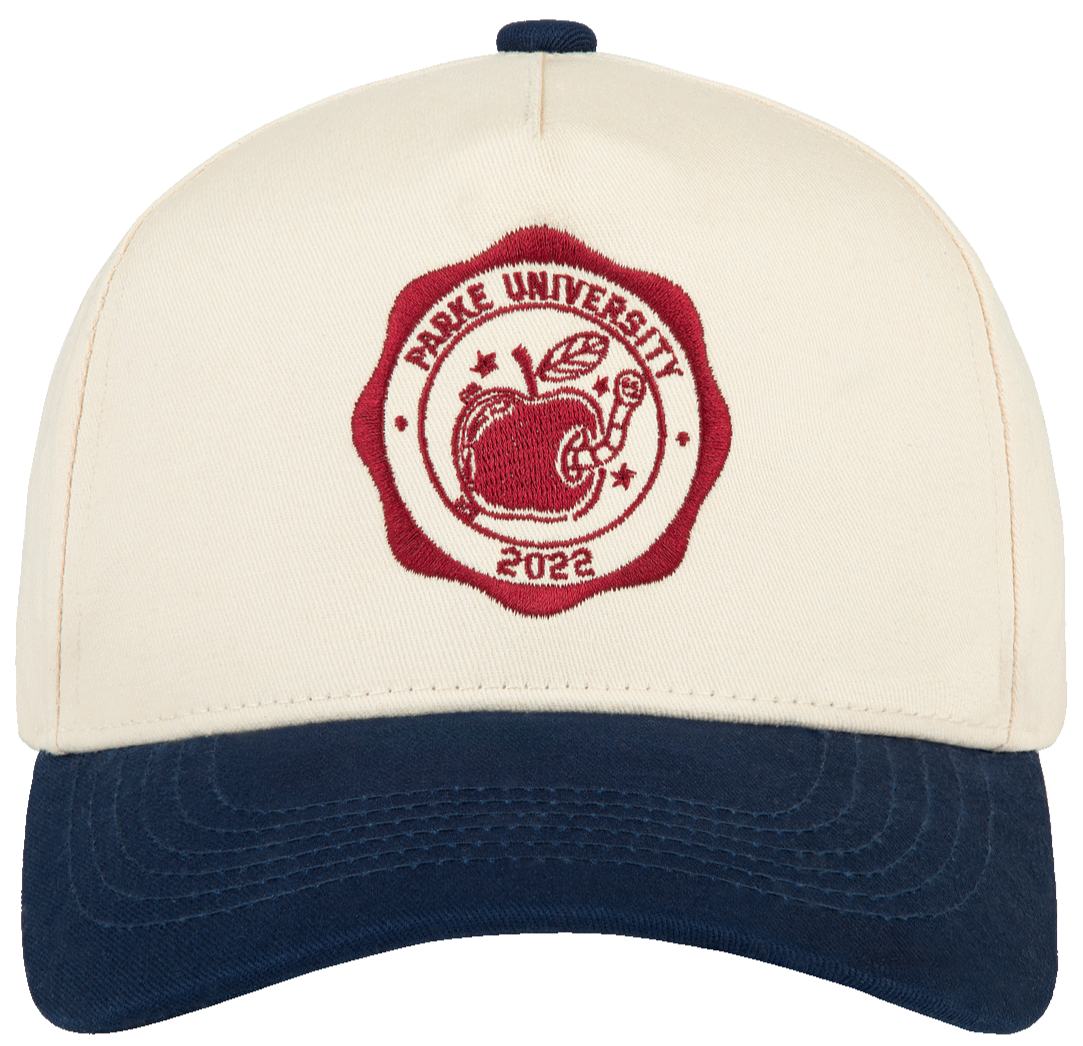 bookworm hat flat lay -navy