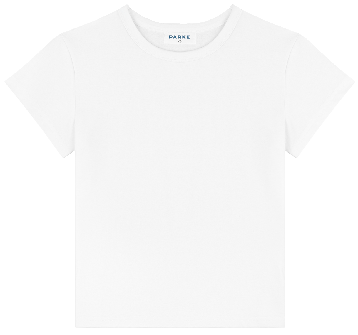 core tee flat lay -white