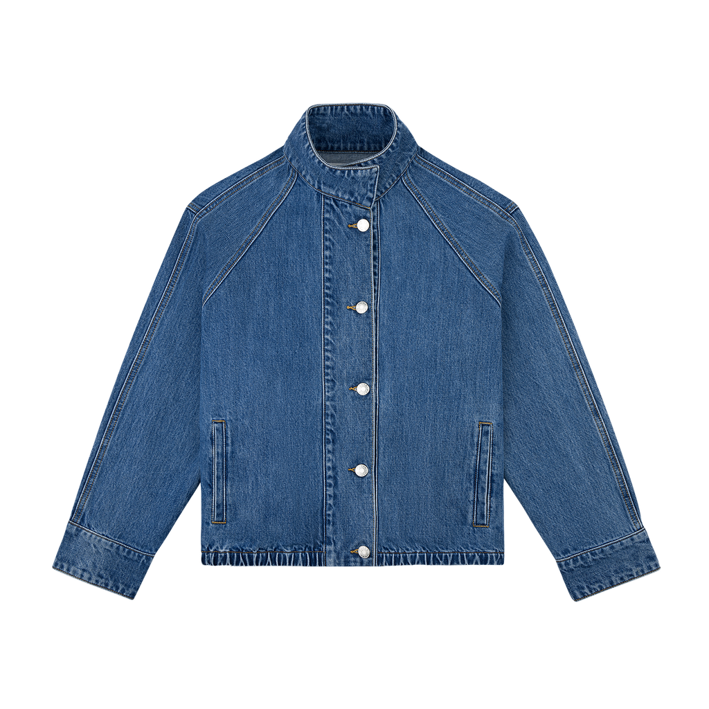 bomber jacket -medium wash